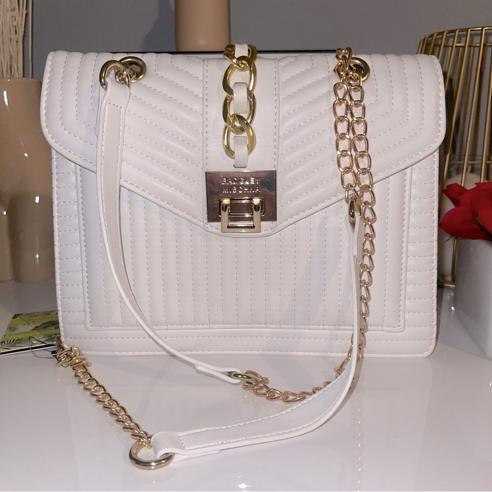 Badgley Mischka White Crossbody Bag